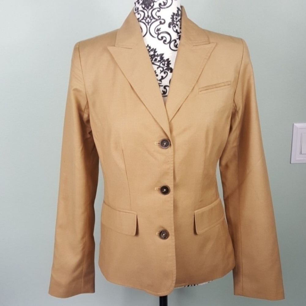 Isaac Mizrahi for Target Tan 3 Button Blazer Women’s Size 14 Career Office EUC